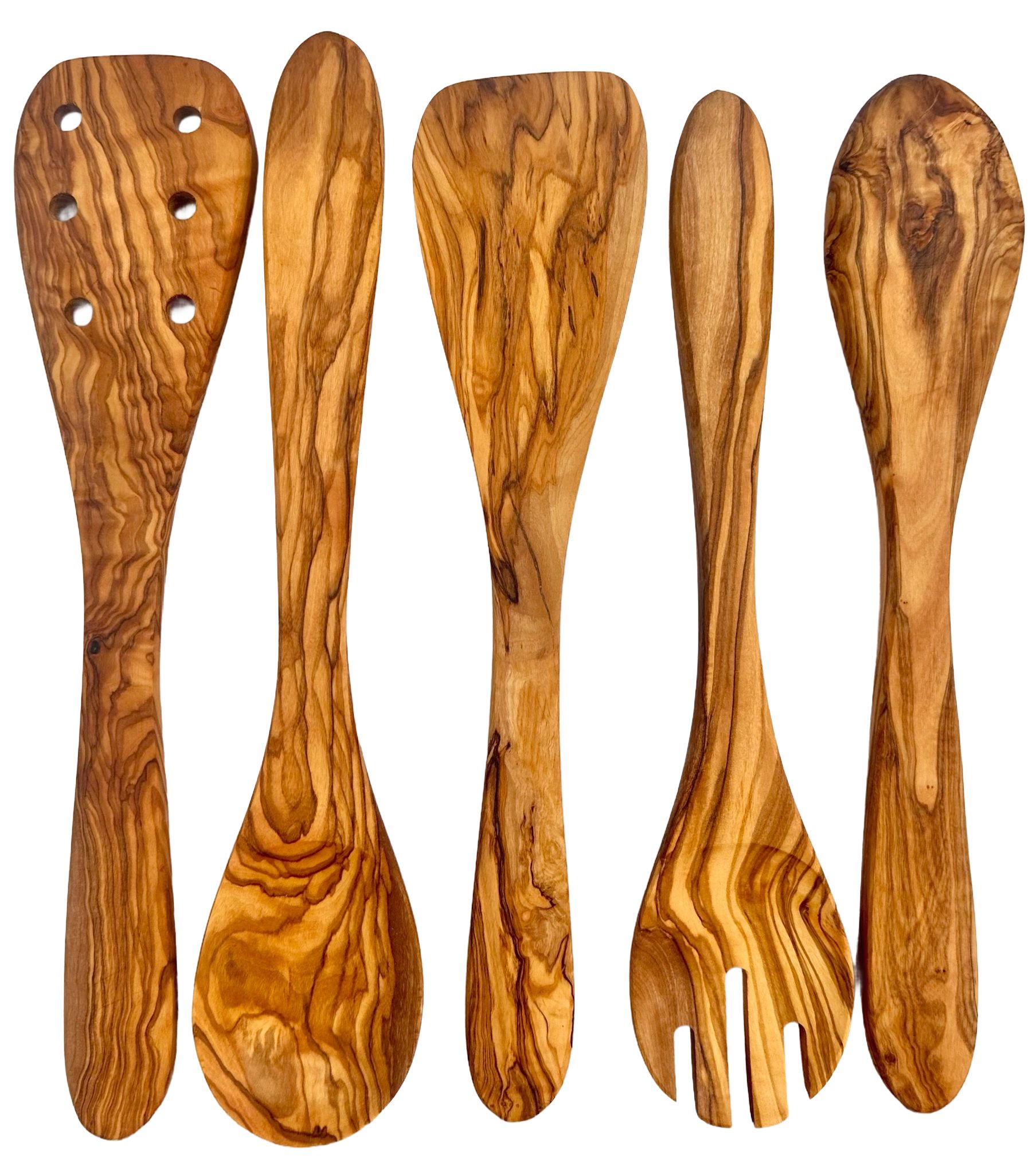 ForestCraft Mediterranean Olive Set olive wood utensil close-up detail