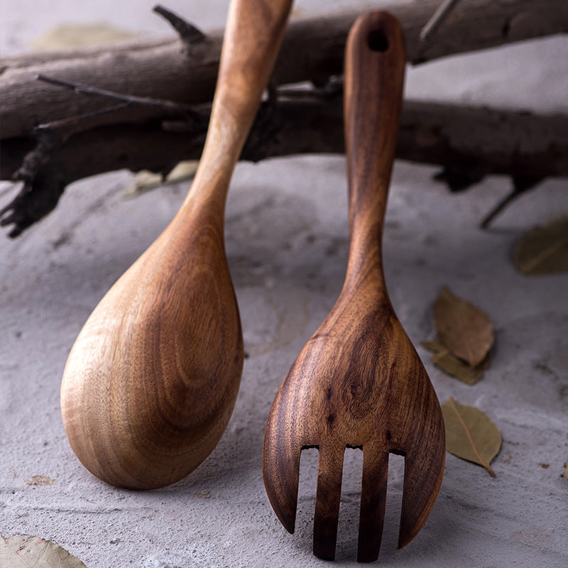 ForestCraft Acacia Serving Spoon & Fork Set