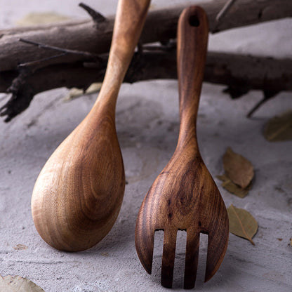 ForestCraft Acacia Serving Spoon & Fork Set