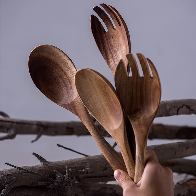 ForestCraft Acacia Serving Spoon & Fork Set