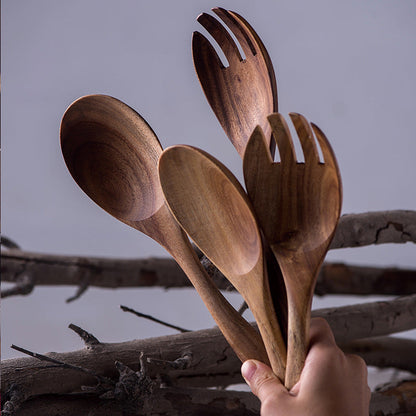 ForestCraft Acacia Serving Spoon & Fork Set