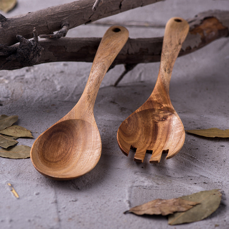 ForestCraft Acacia Serving Spoon & Fork Set