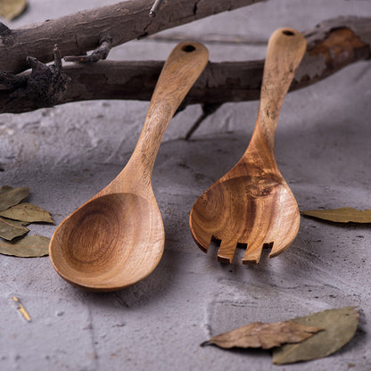 ForestCraft Acacia Serving Spoon & Fork Set