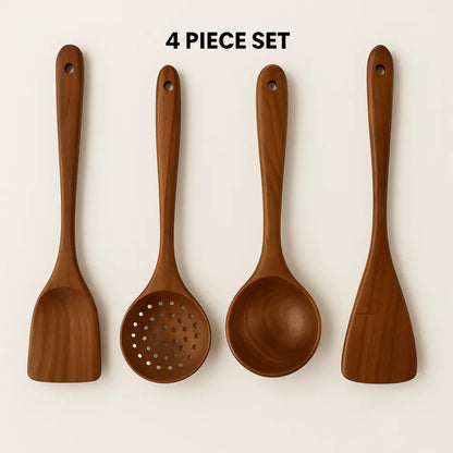ForestCraft teak 4-Piece Kitchen Utensil Set