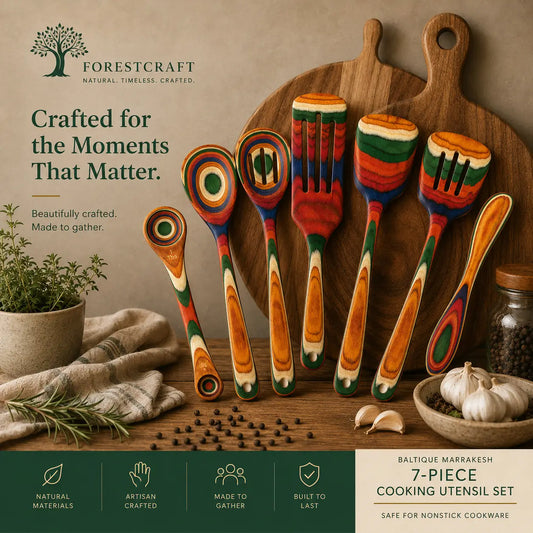 ForestCraft Baltique Marrakesh 7-Piece Cooking Utensil Set