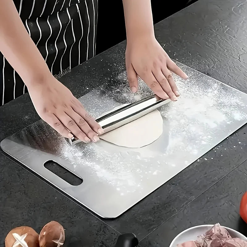 ForestCraft Prep Boards – 3-Piece Stainless Steel Cutting Board Set