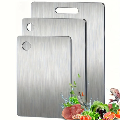 ForestCraft Prep Boards – 3-Piece Stainless Steel Cutting Board Set
