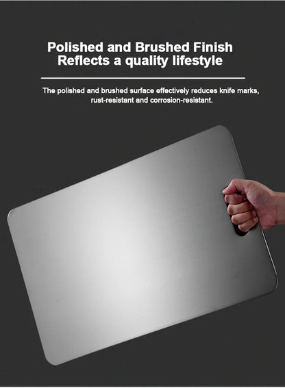 ForestCraft Prep Boards – 3-Piece Stainless Steel Cutting Board Set