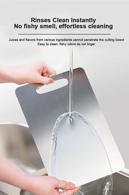 ForestCraft Prep Boards – 3-Piece Stainless Steel Cutting Board Set