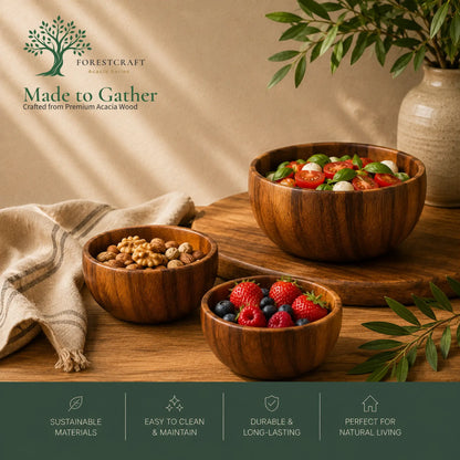 ForestCraft Acacia Serving Bowl
