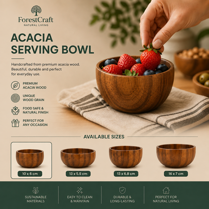 ForestCraft Acacia Serving Bowl