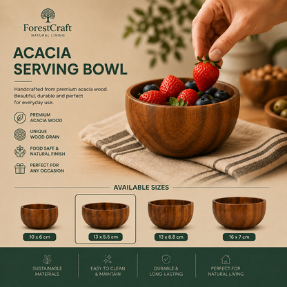 ForestCraft Acacia Serving Bowl
