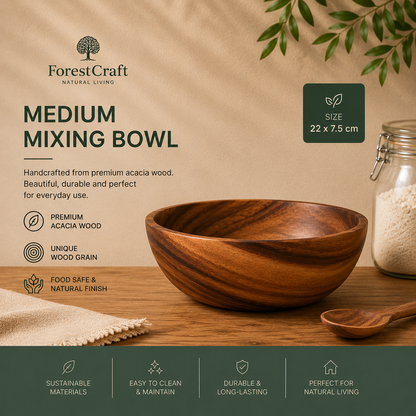 ForestCraft Acacia Mixing Bowls
