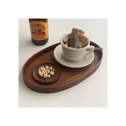 ForestCraft Round Japanese Walnut Coaster used to hold nuts