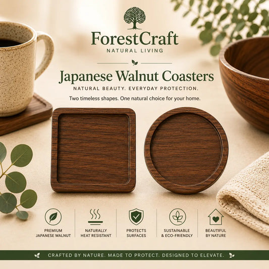 ForestCraft Japanese Walnut Coasters