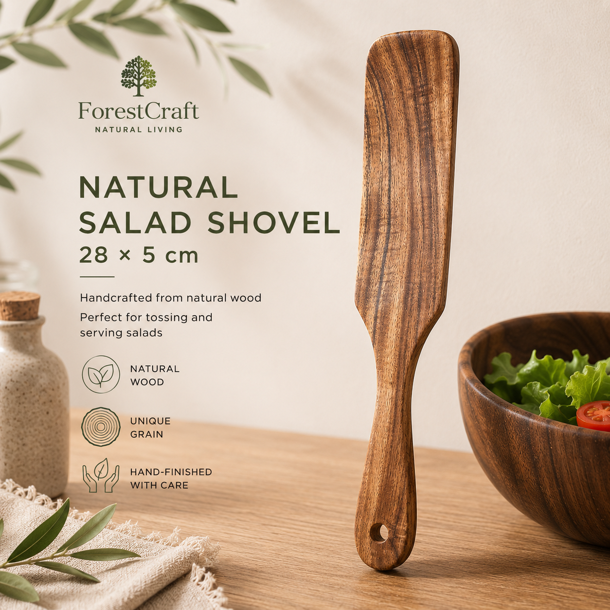 ForestCraft Teak Salad Set