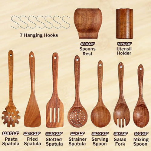 Acacia Small Leaf Utensils