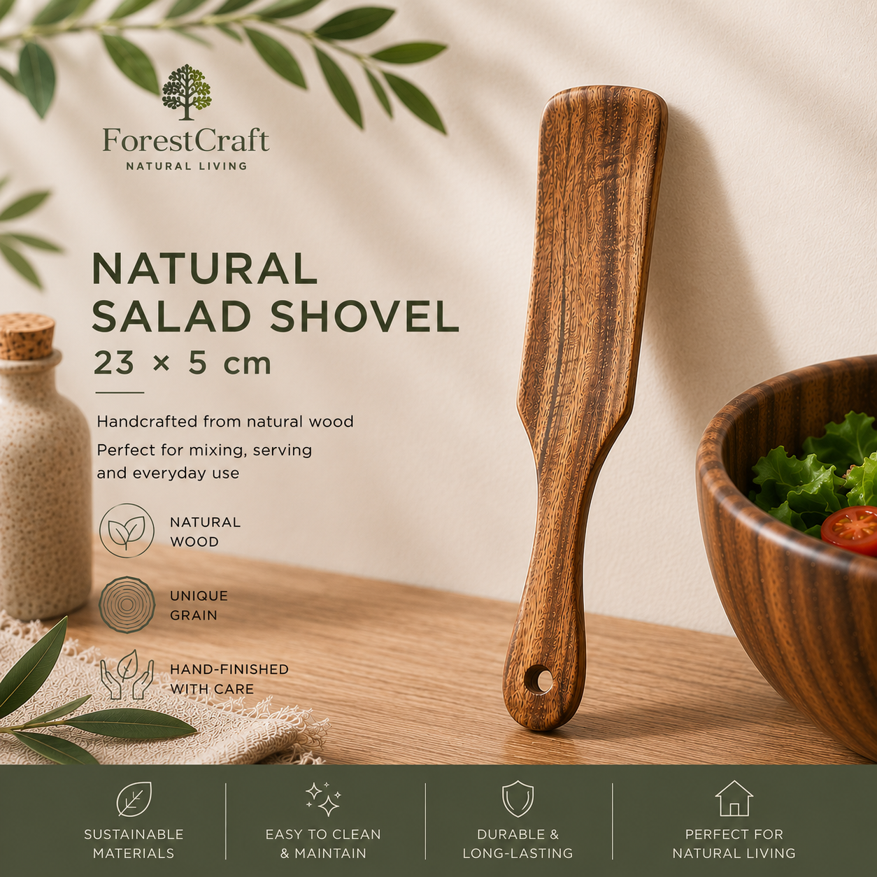 ForestCraft Teak Salad Set
